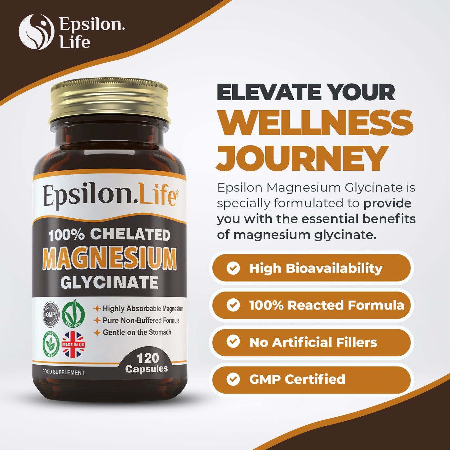 high-quality uk-made magnesium glycinate supplement for sleep, relaxation and elevating low magnesium levels