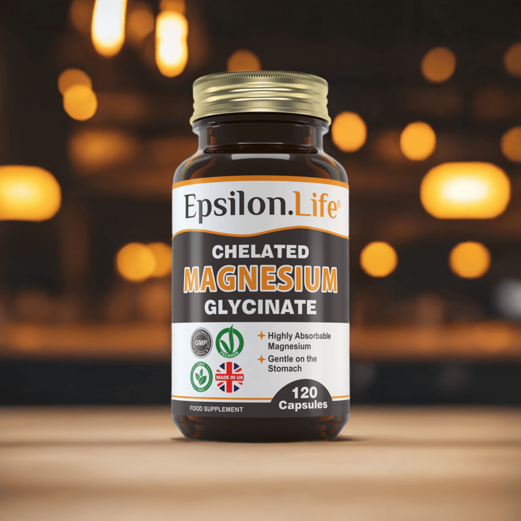 epsilon life high quality magnesium glycinate capsules - unbuffered formula with no artificial fillers