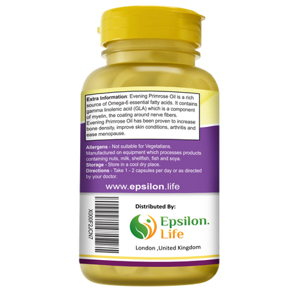 Epsilon Life Evening Primrose Oil contains Gamma Linolenic Acid